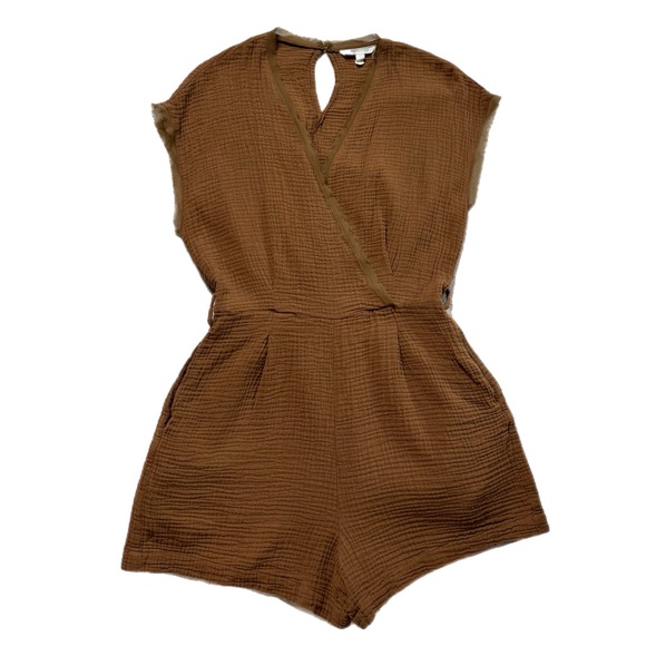Grade & Gather Cinnamon Brown Gauze Romper S - Picture 10 of 10